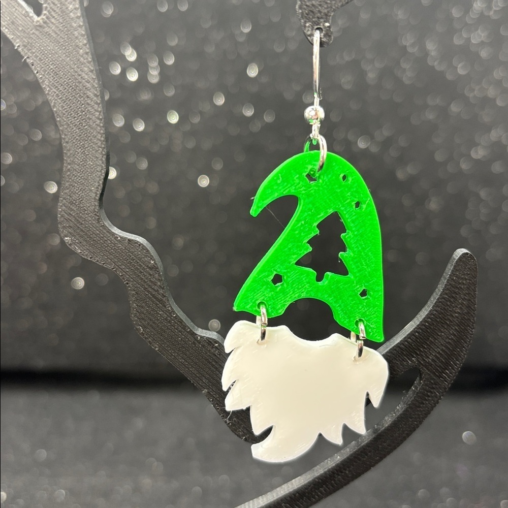 π Green & White Christmas Gnome Earrings π
β¨ - Picture 3 of 4